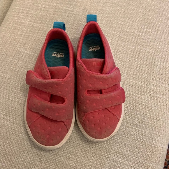 Native Shoes Other - Native Shoes Monaco pink sneakers Velcro